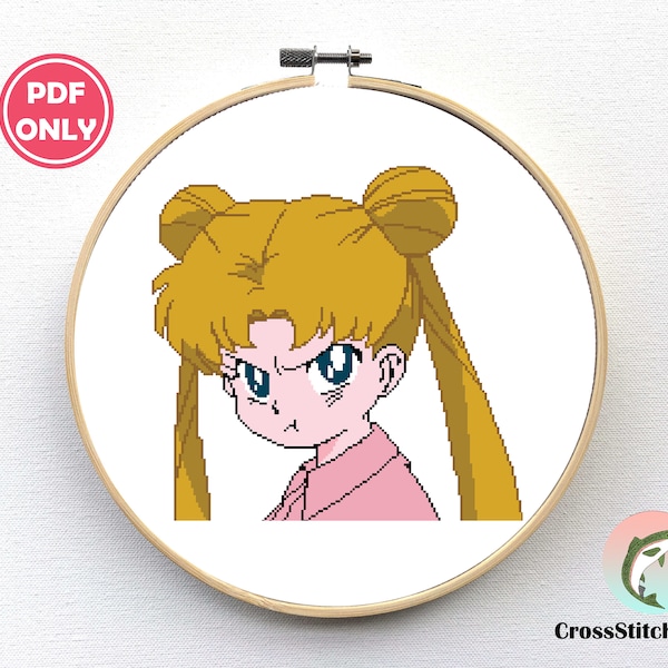 Sailor Moon Angry Meme Face | Cross Stitch Pattern | Anime Patterns