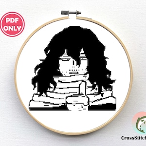 Aizawa/Eraserhead Thumbs Up Cross Stitch Pattern | MEDIUM