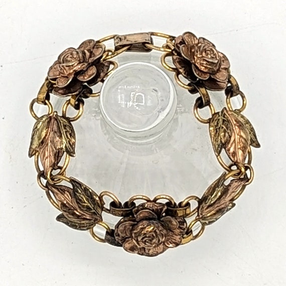 Vintage Rose Gold and Green Gold Bracelet - image 5
