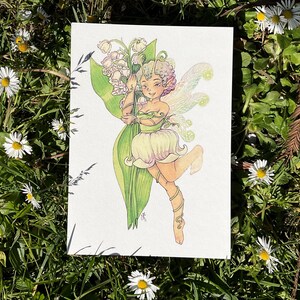 Carte / Print A5 - « Fée du Muguet »