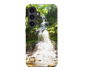 Funda Samsung con diseño de cascada: funda protectora de doble capa para teléfono