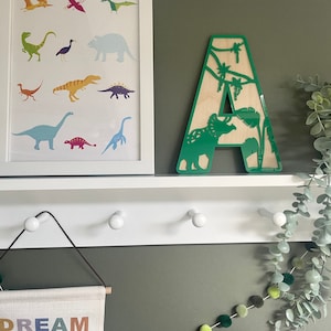 Dinosaur Name Sign - Dinosaur Letters- Personalised Name Sign - Custom Name Decor - Dinosaur Theme Decor - Dinosaur Wall Art