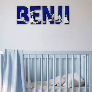 Train Name Sign - Train Letters - Personalised Name Sign - Custom Name Decor - Train Theme Decor - Train Wall Art - Train Nursery Decor
