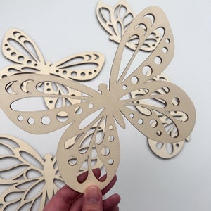 Wooden Butterflies - Boho Nursery - Butterfly Decor - Butterfly Bedroom Decor- Girls Bedroom Decor- Scandi Nursery Decor- Butterfly Decals
