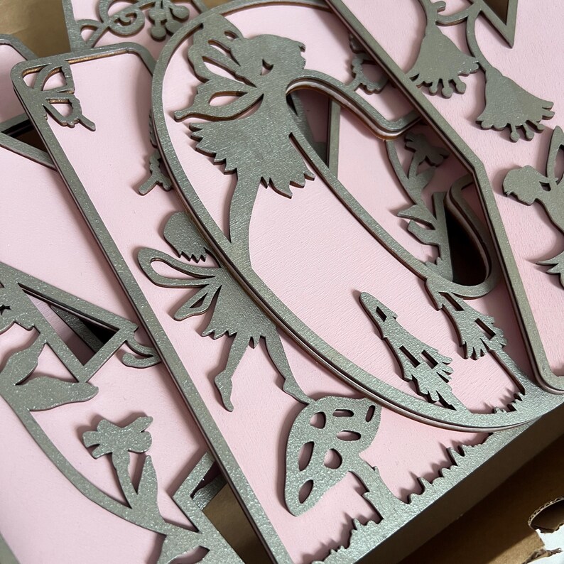 Fairy Name Sign - Fairy Letter - Personalised Name Sign - Custom Name Decor - Girls Room Sign - Wooden Name Sign - Fairy Nursery Decor image 7