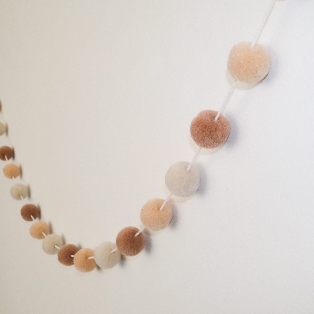 Mini Pom Pom Garland Pom Pom Garland Nursery Decor Nursery Garland Pom
