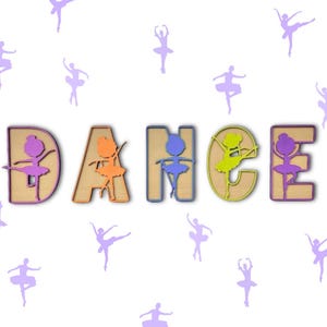 Ballet Name Sign - Dance Themed Decor - Personalised Name Sign - Custom Name Decor - Girls Room Sign - Wooden Name Sign - Ballet Letters