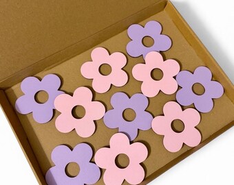 Wooden Flowers - Boho Nursery - Flower Decor - Wildflower Bedroom Decor - Flower Theme Decor - Flower Wall Decal - Girls Bedroom Decor