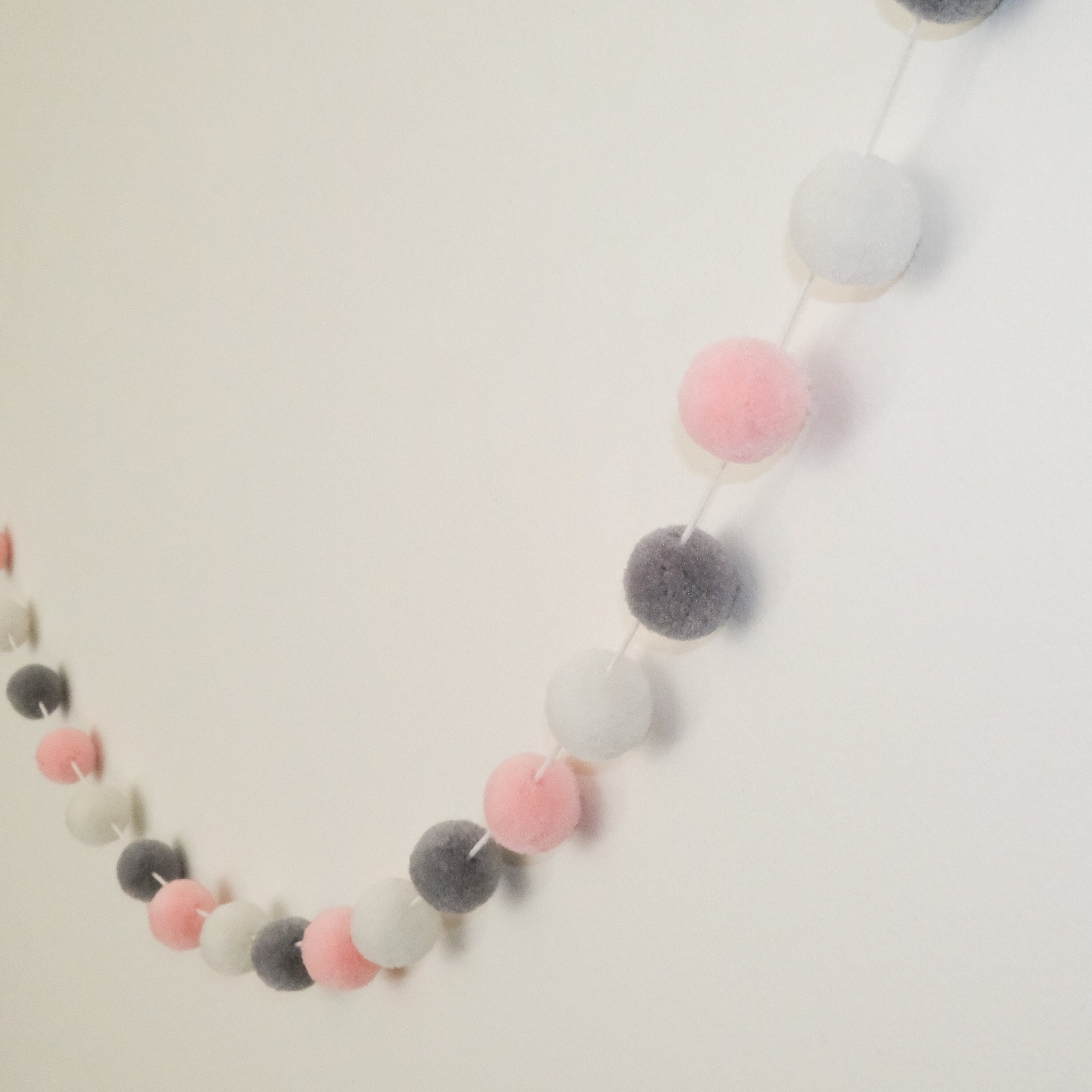 Mini Pom Pom Garland Pom Pom Garland Nursery Decor Etsy UK