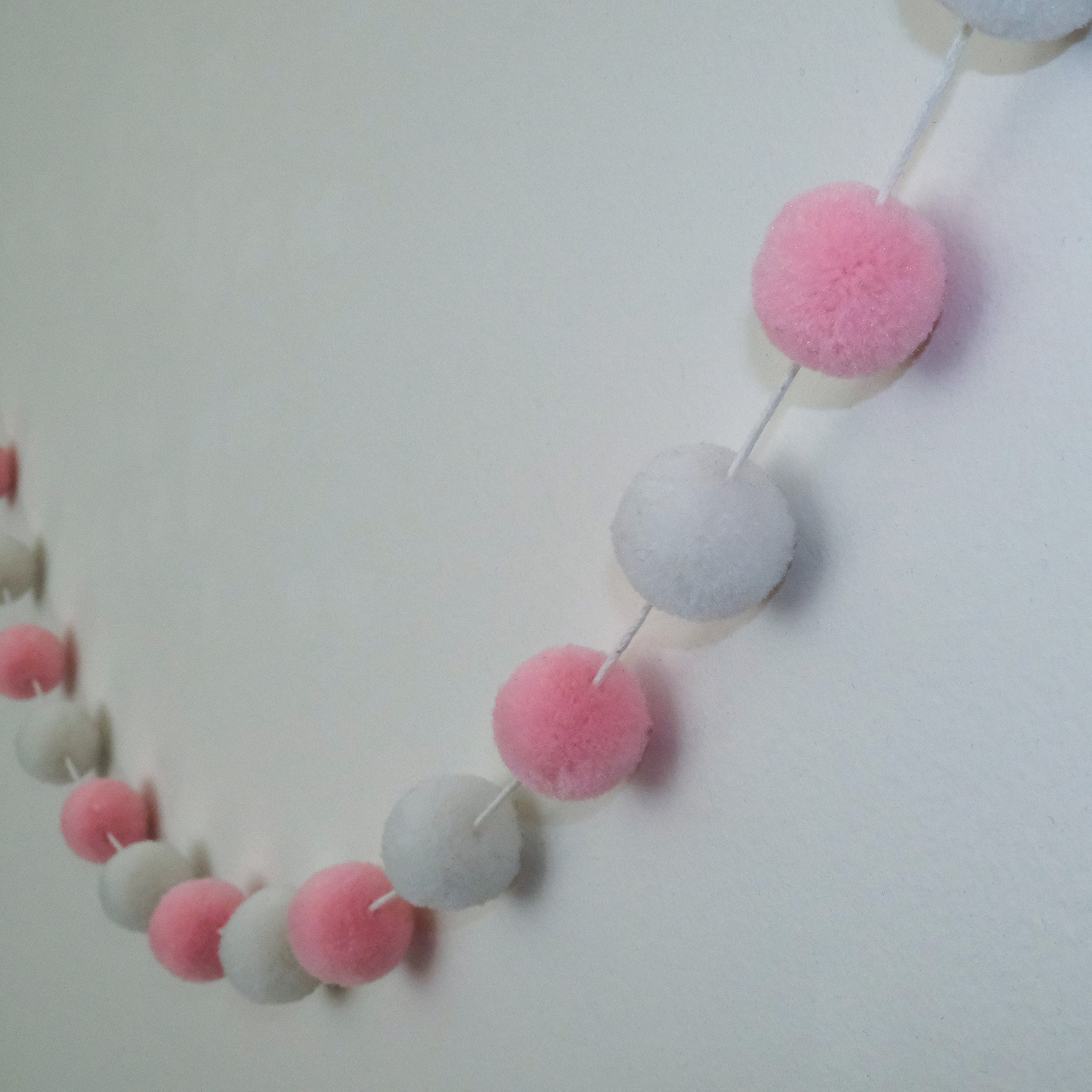 Mini Pom Pom Garland Pom Pom Garland Nursery Decor Etsy UK
