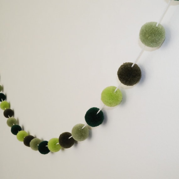 Mini Pom Pom Garland Pom Pom Garland Nursery Decor Etsy.de