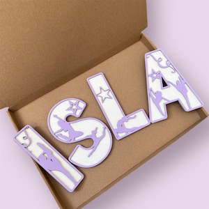Ballet Name Sign - Dance Themed Decor - Personalised Name Sign - Custom Name Decor - Girls Room Sign - Wooden Name Sign - ballerina Letters