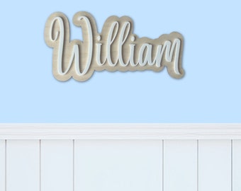 Gelaagd naambord - gepersonaliseerd naambord - aangepast naambord - 3D naambord - decor kinderkamer - kinderkamer - houten naambordje - bord kinderkamer
