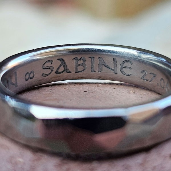 Engraving on the inside of your ring from Our shop