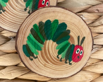 Caterpillar Magnet, Kids Magnet, Wooden Magnet