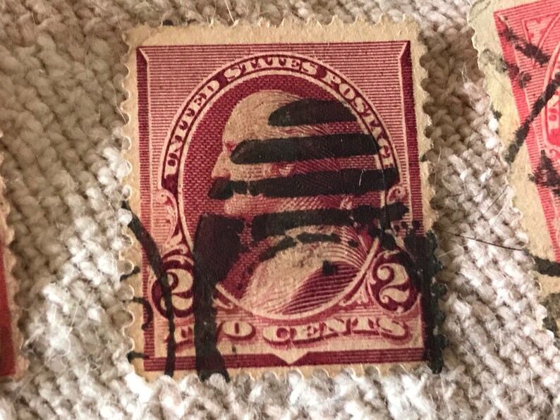 Washington 2 Cent Stamps, Rare Collection of 12 Etsy