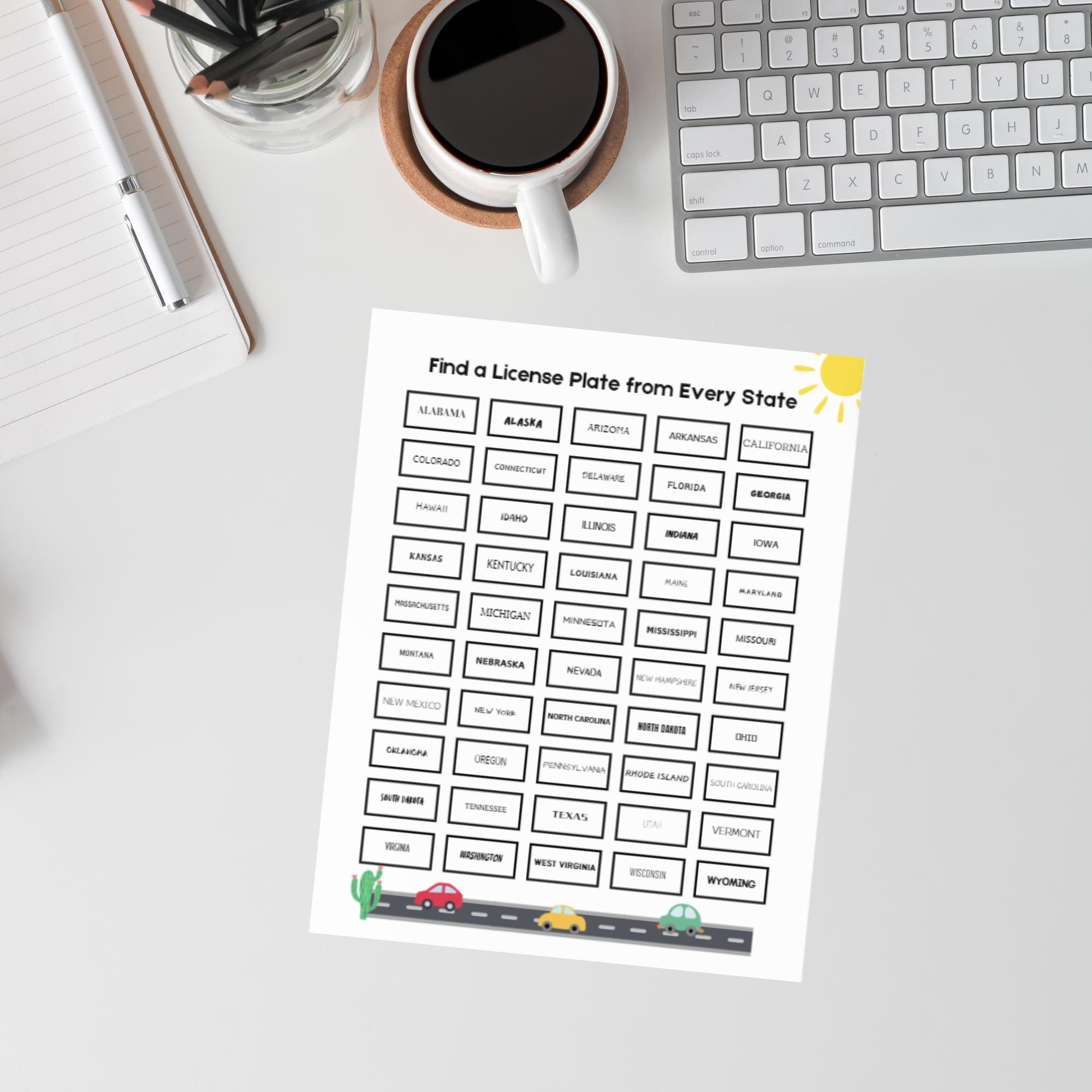 State License Plate Checklist | License Plate List | License Plate ...