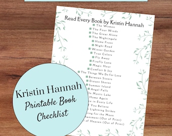 Kristin Hannah Book Checklist | Every Book by Kristin Hannah | Book Checklist | Reading List | Kristin Hannah Booklist | Author Checklist |
