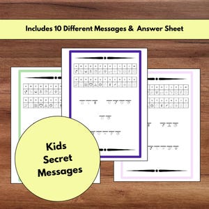 Kids Secret Messages | Kids Decoding Activity | Kids Activity | Secret Messages | Secret Code | Toddler Activity | Secret Message Game |