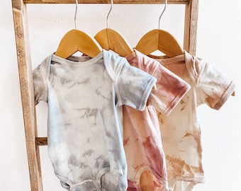 3-Pack Onesies Neutral Hand-Dyed Set