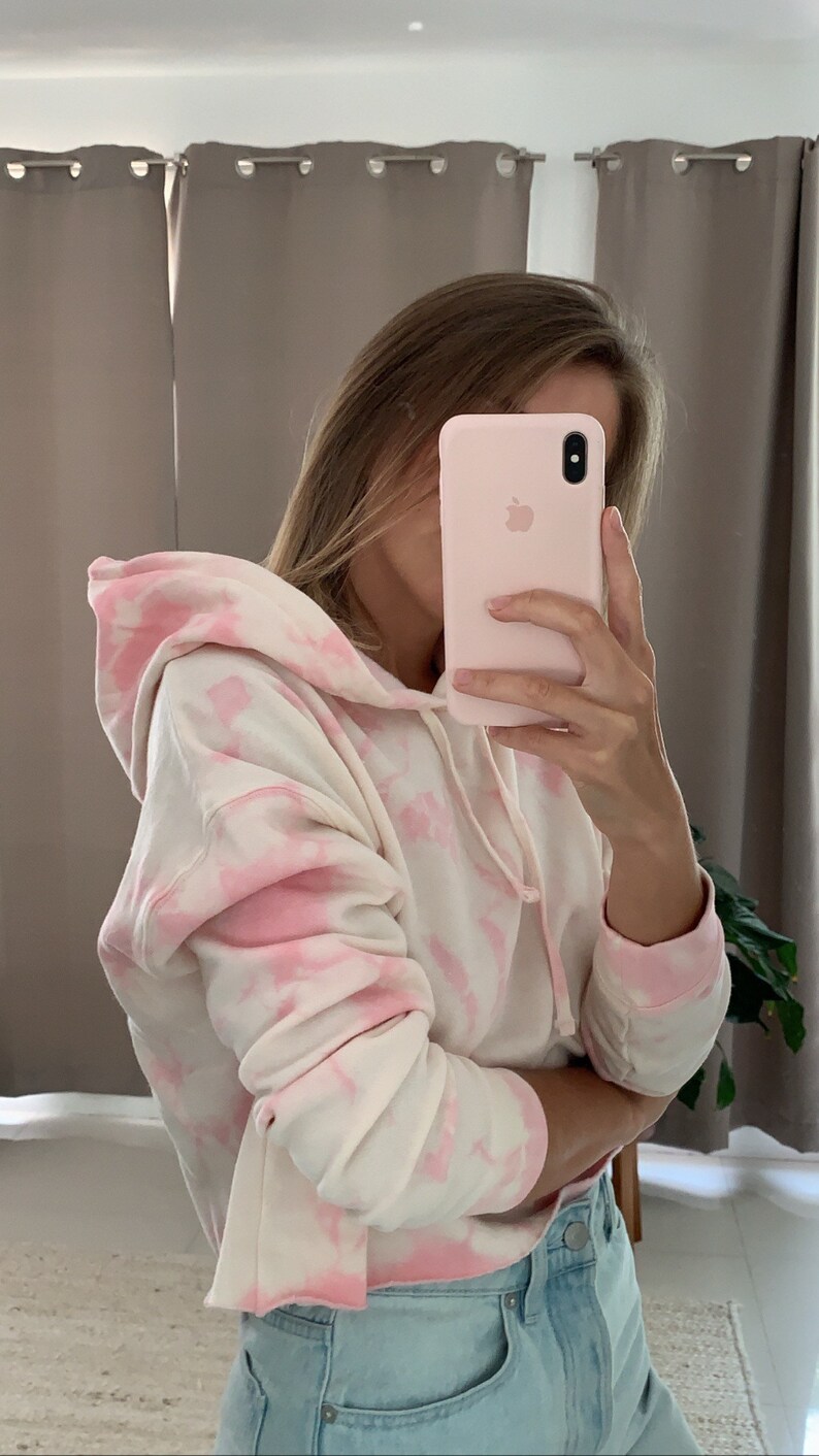 Rose Dust Crop Hoodie