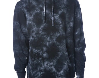 Hand-dyed Black Unisex Hoodie