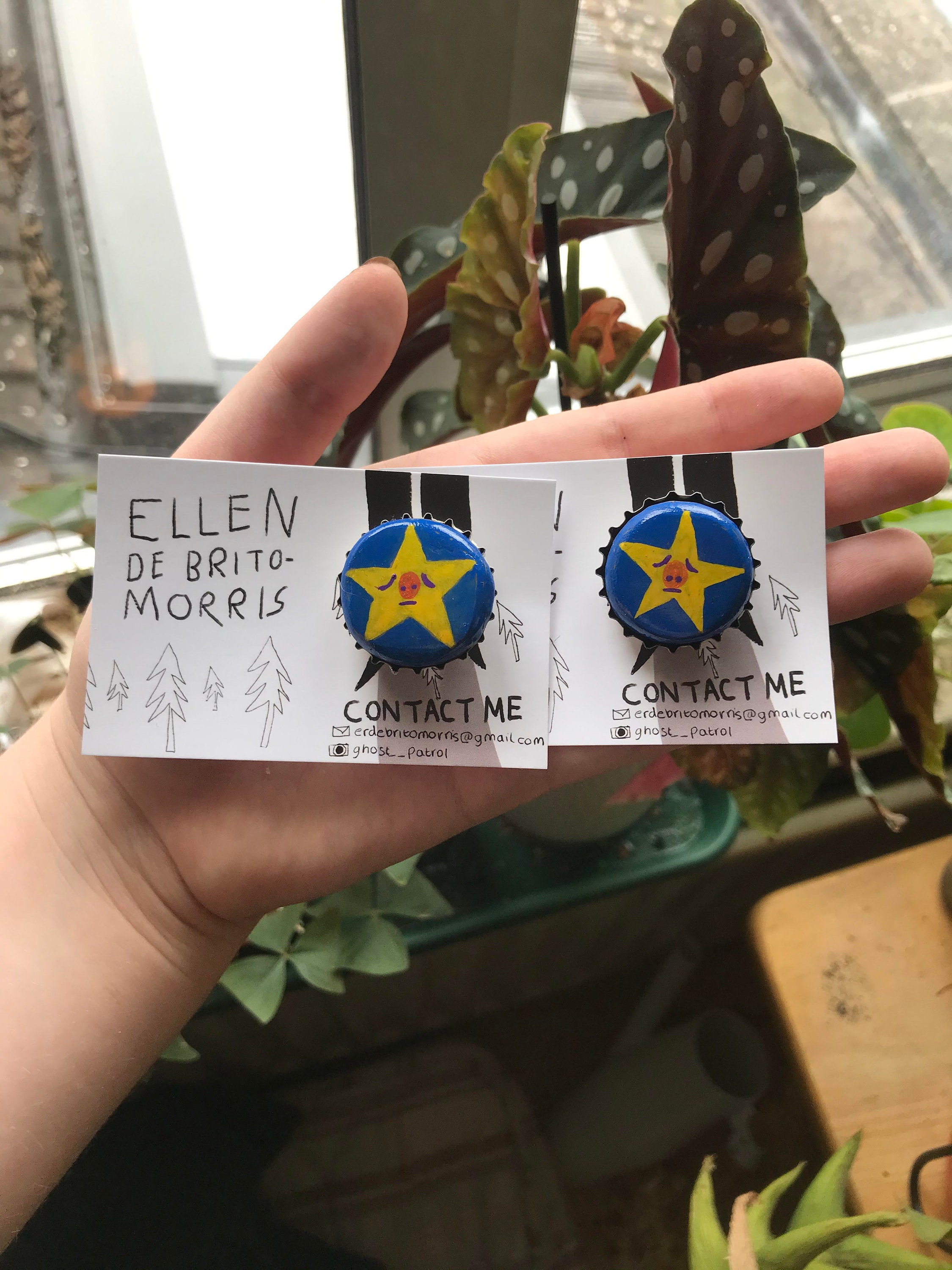 Star bottle cap badges Etsy