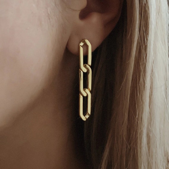 Kendall jenner shop chain earrings