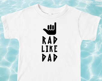 Rad Like Dad | surfer boy, skater, kid fashion, toddler clothes, baby shower gift
