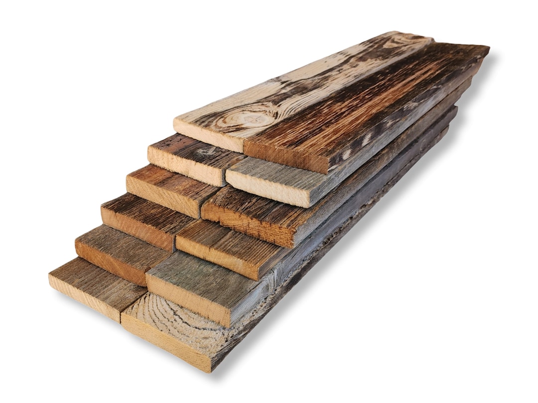 12 Reclaimed Wood Planks 24 Barnwood Boards for Accent Walls & DIY Etsy