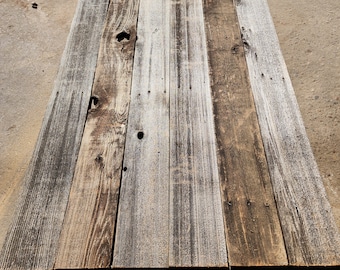 48" x 5.5" Reclaimed Wood Planks. Barnwood Boards for Accent Walls. (8pc)