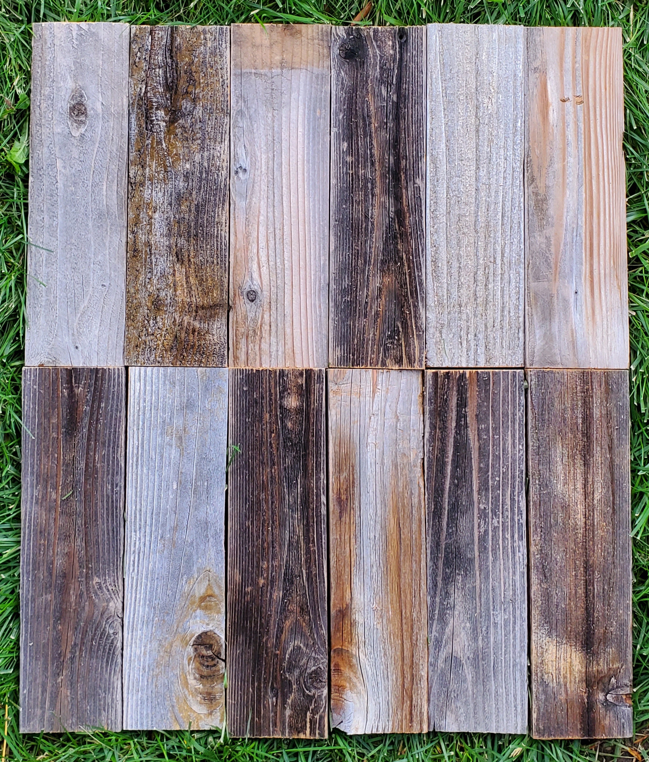 12 Reclaimed Wood Boards/rustic Barn Wood Style Boards/salvage Etsy