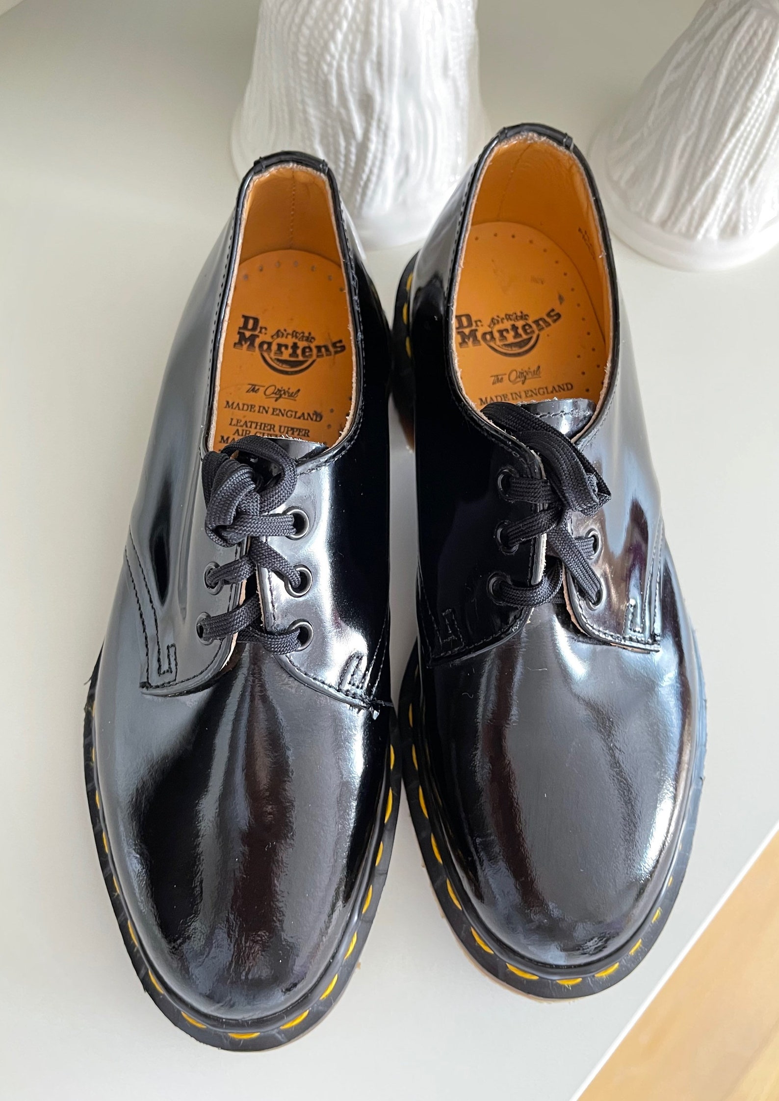 Dr doc martens 3eye oxfords black patent leather shoes mie Etsy