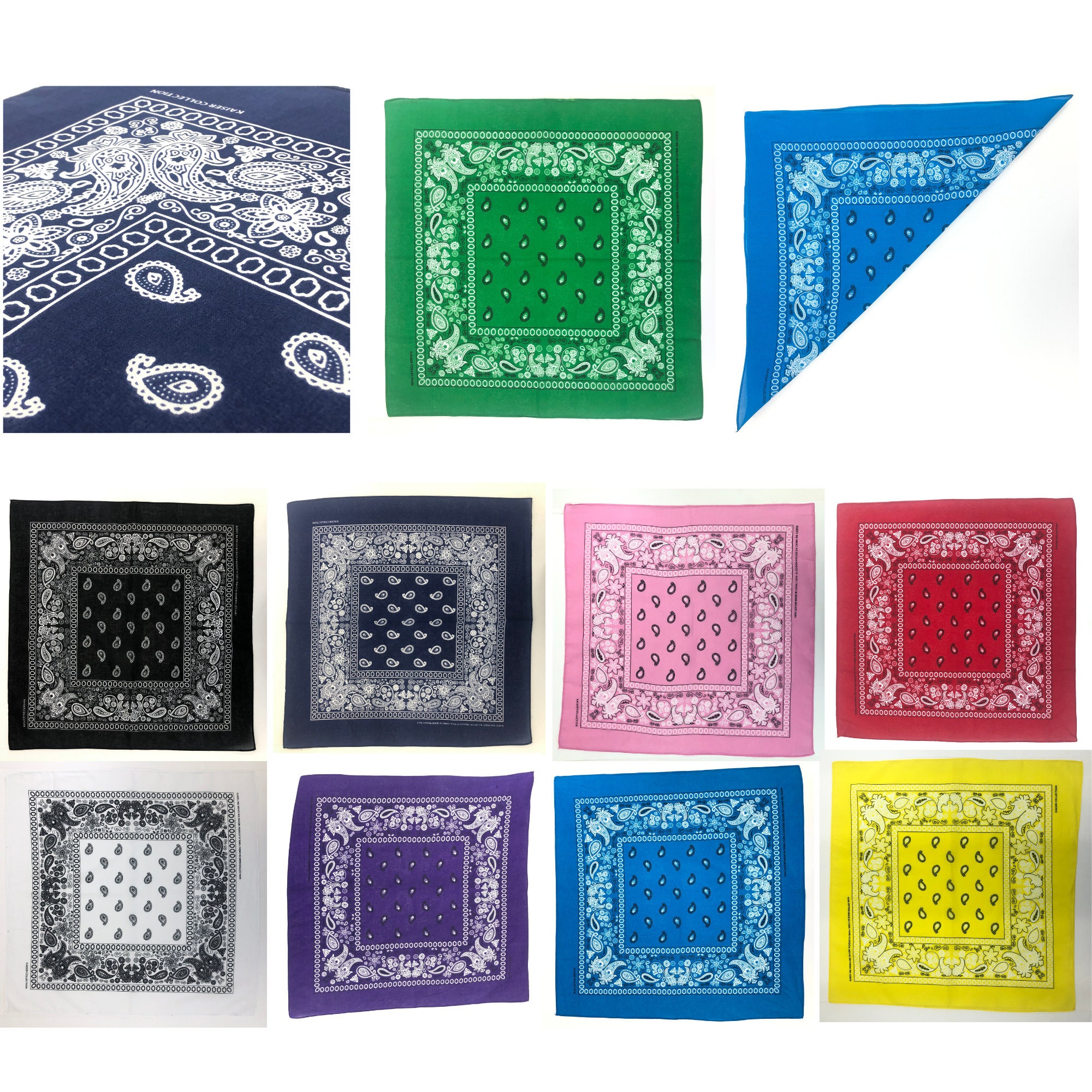 Prettystern Handgerold dames heren unisex 100% zijde bandana nicki sjaal zomer kleine zijden sjaal, 55B Paisley donkerrood, 53/53 cm, 14mm spessore, laminato a mano