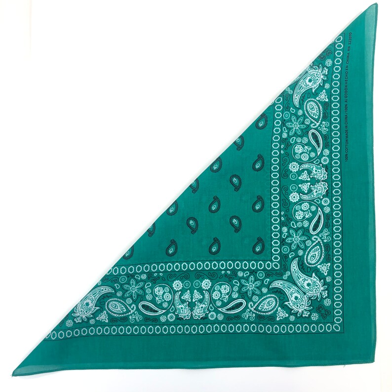 4 Pack Teal Bluegreen Bandanas 100 Cotton Bandanas for DIY Etsy