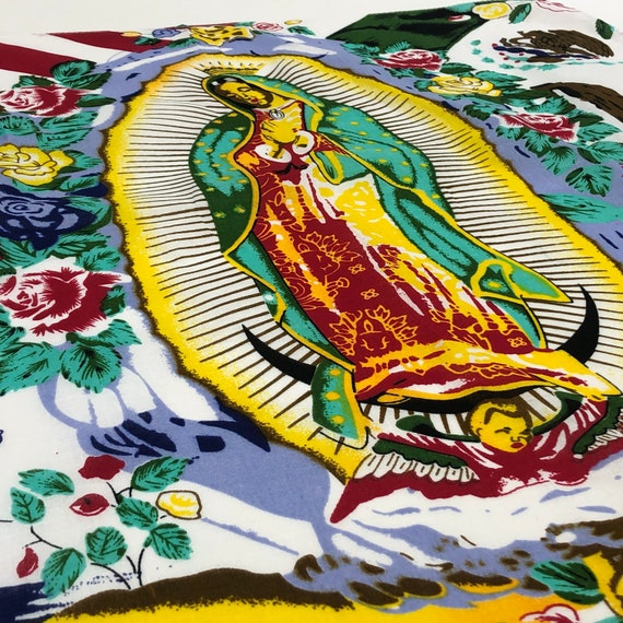 Lotto 6 Bandane In Cotone Mexico Vergine Guadalupe - 22x22 - Multicolore - Trade Winds
