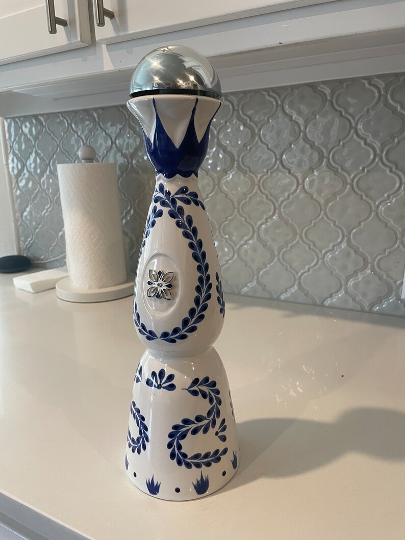 Clase Azul Reposado Tequila Talavera Pottery Hand Painted Tall Etsy