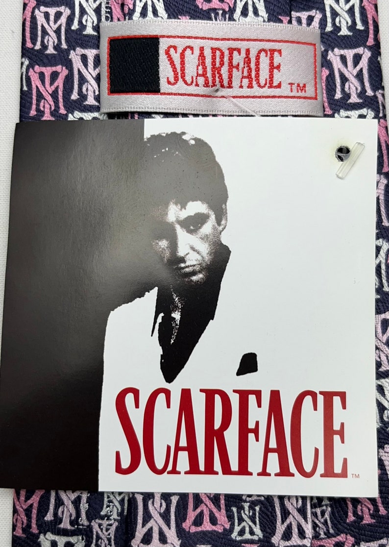 Vintage Scarface Tony Montana Emblem Necktie - 100% Silk Handmade ...