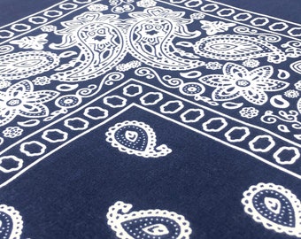 Made in the USA Paisley Bandanas - Navy, Red, and Black (3