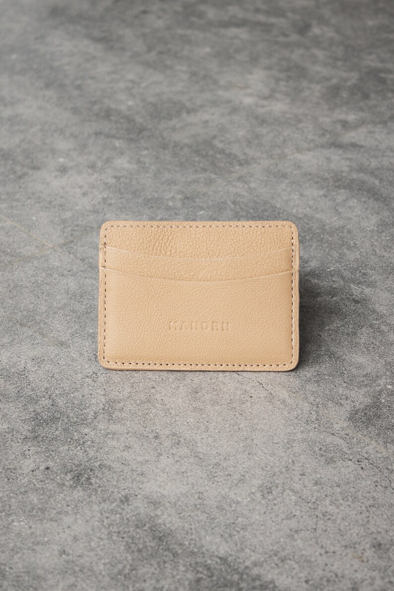 Minimalist Women's Wallet, Genuine Leather Cardholder, Leather Wallet Pouch, Leather Wallet for Women, minimalist cardholder, leather card image 2
