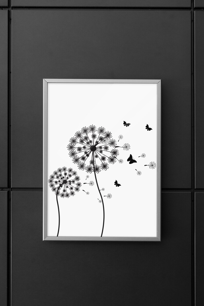 Download Dandelion Svg Butterfly Svg Files for Cricut Clipart | Etsy