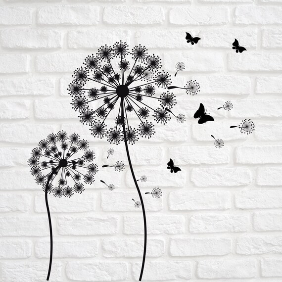 Download Dandelion Svg Butterfly Svg Files for Cricut Clipart | Etsy