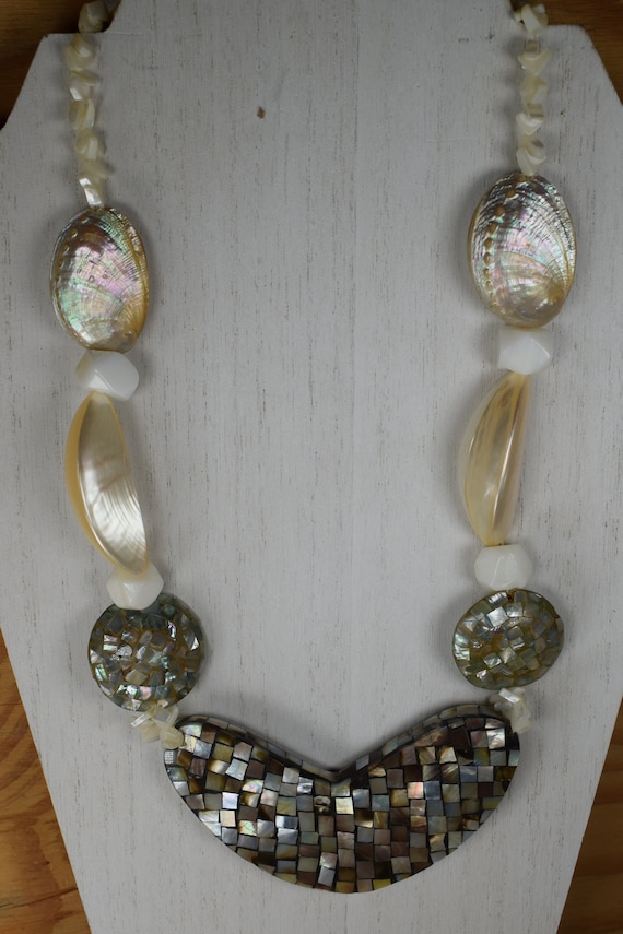 Beautiful Abalone Statement Necklace