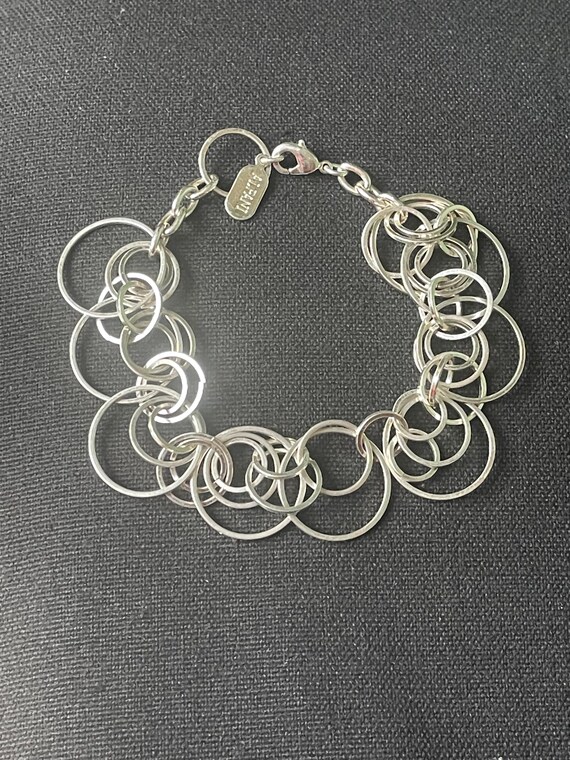 Women's Bracelet Alfani Silver Toned Interlocking… - image 1