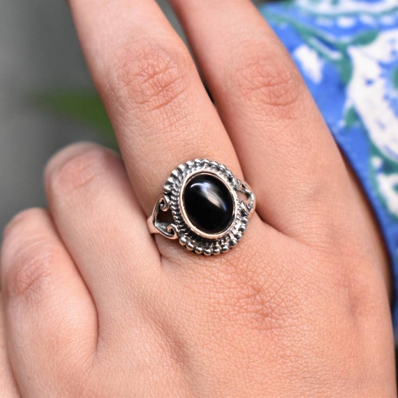 SOLID Sterling Silver 925 Moon /& Star Petite Stackable Layering Pinky Ring
