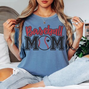 Baseball Mom T-Shirt, Unisex Garment-Dyed Tee, Sports Mom Gift, Mother&#39;s Day Shirt, Parenting Apparel
