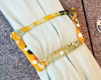 Glass Scarf Buckle, Birthday Gift, Statement Jewelry, T-shirt buckle, One of a Kind Gift for her! Accessory Wrap Clasp for your scarf!