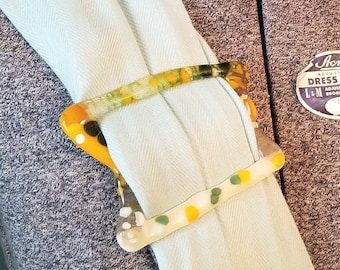 Glass Scarf Buckle, T-shirt Buckle, Statement Jewelry Piece, One of a Kind Gift for her! Accessory Wrap Clasp for your scarf! Wearable Art!