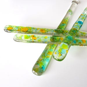 Set of 4 Glass Swizzle Sticks: Fun Drink Stirrers for Cocktail Lovers, Hostess Gift, Unique Barware. Limited number remaining!