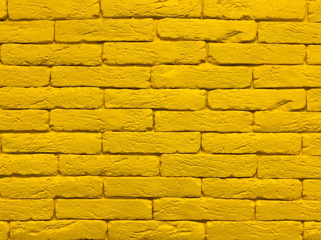 Painted Yellow Brick Wall Texture - Etsy